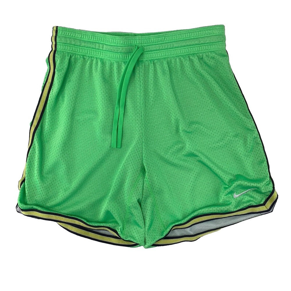 Nike Dri Fit Womens Shorts Size S Lined Drawstring Active Running Lime Green